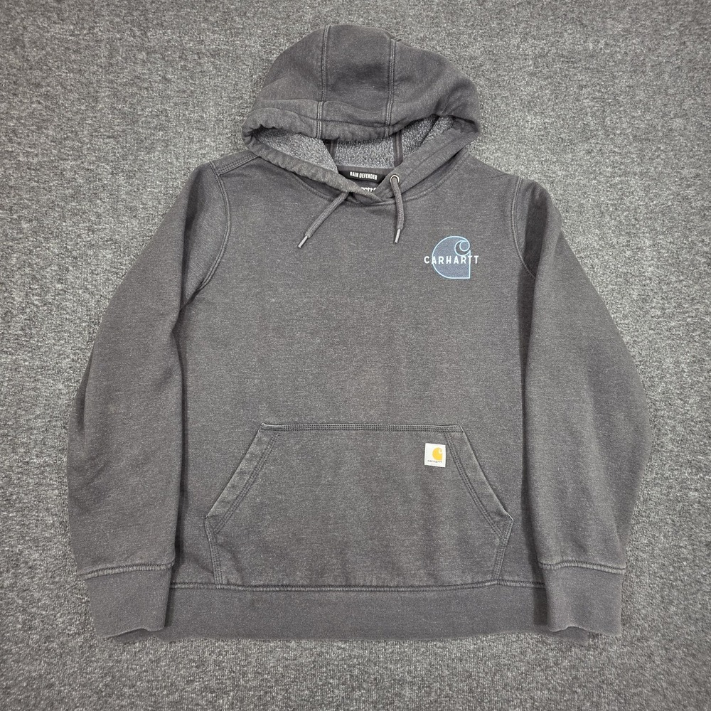 Carhartt Rain Defender Relaxed Fit Gray Hoodie Youth Sz XL(16-18) Adult Fit Sz L